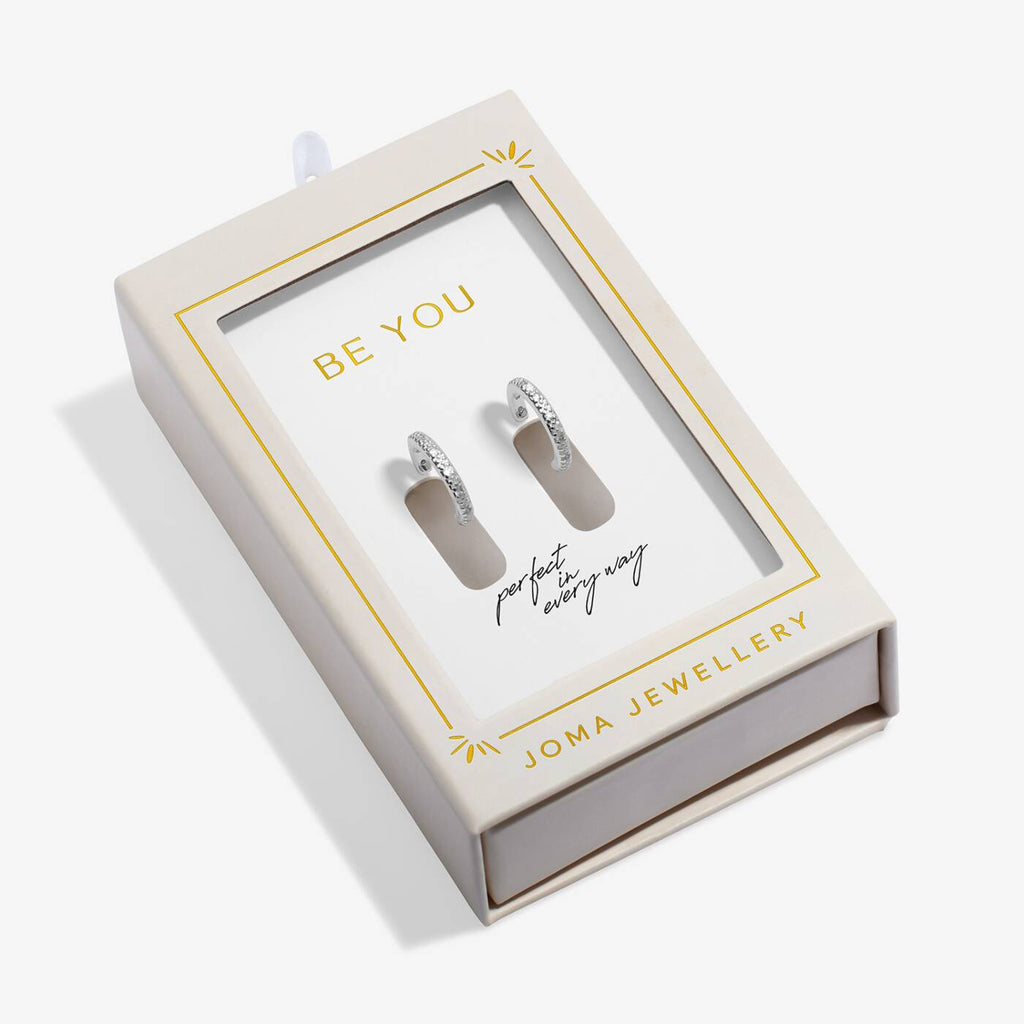 Joma Jewellery Moments To Shine Be You Silver Plated Hoop Earrings