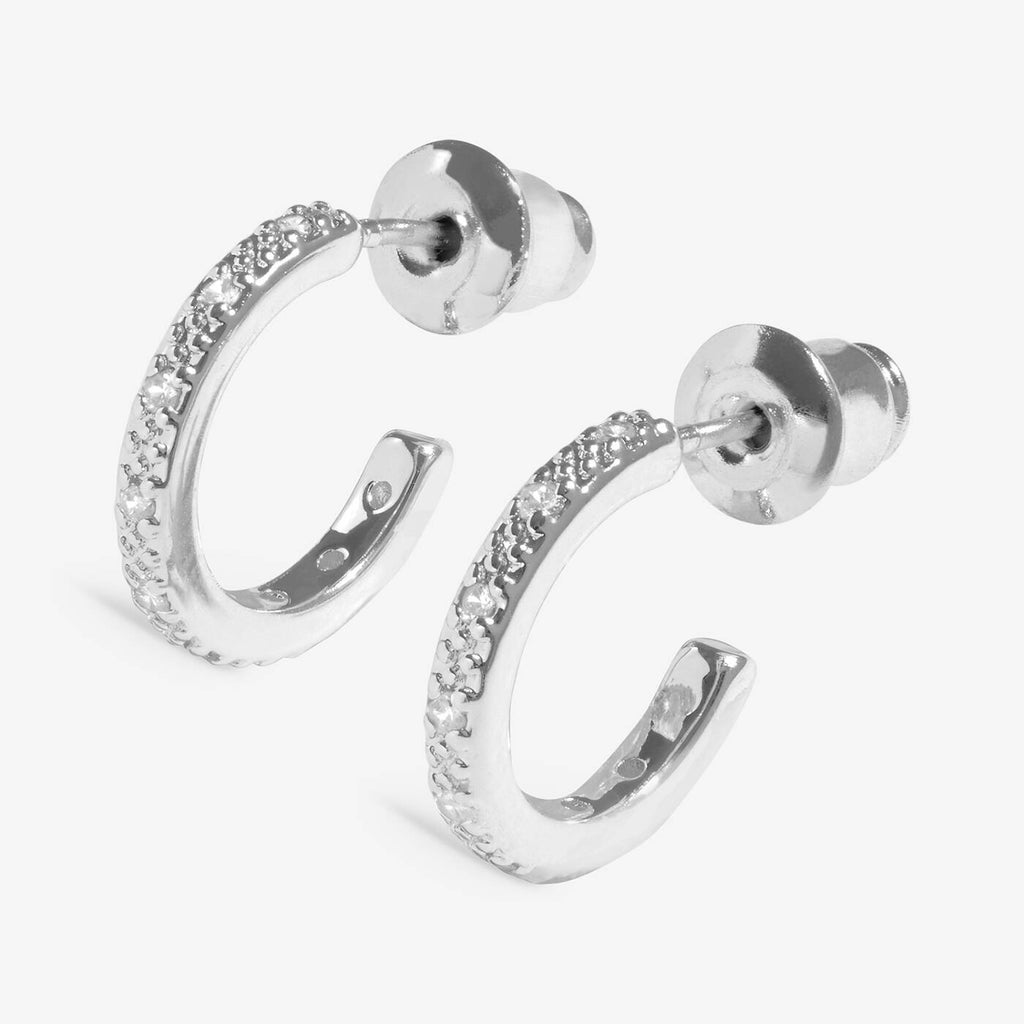 Joma Jewellery Moments To Shine Be You Silver Plated Hoop Earrings