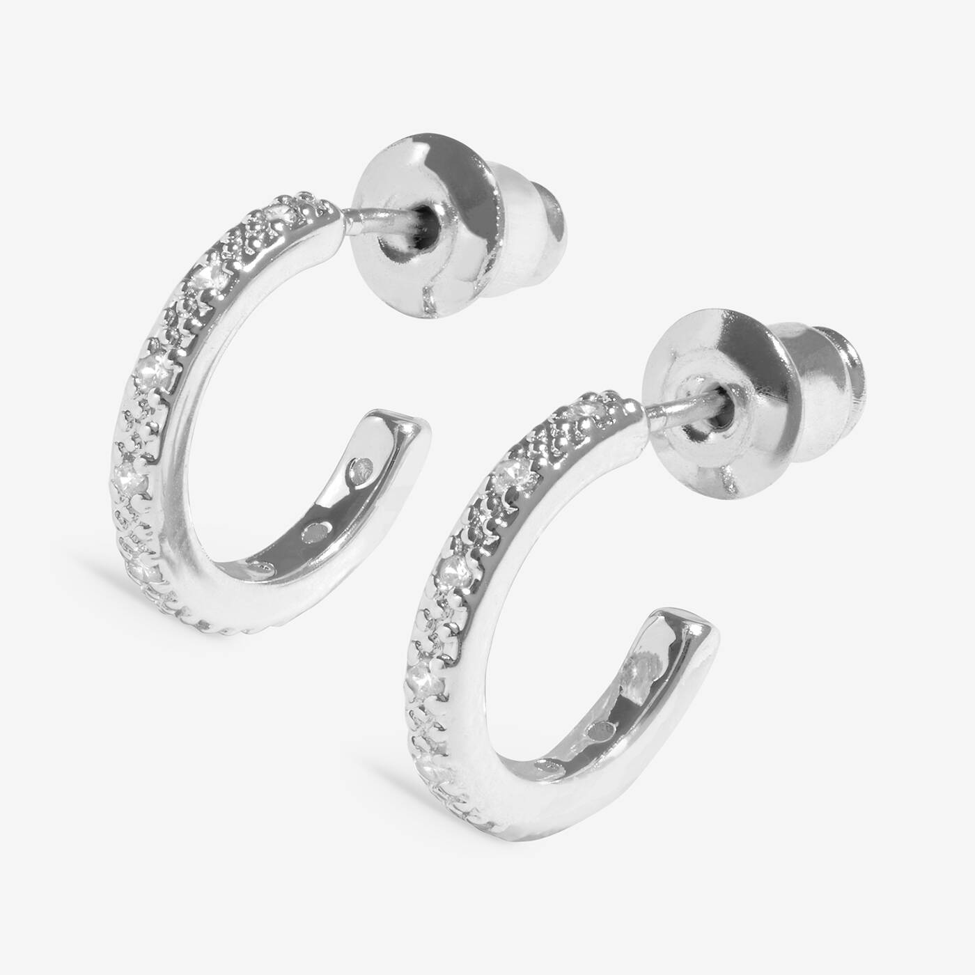 Joma Jewellery Moments To Shine Be You Silver Plated Hoop Earrings
