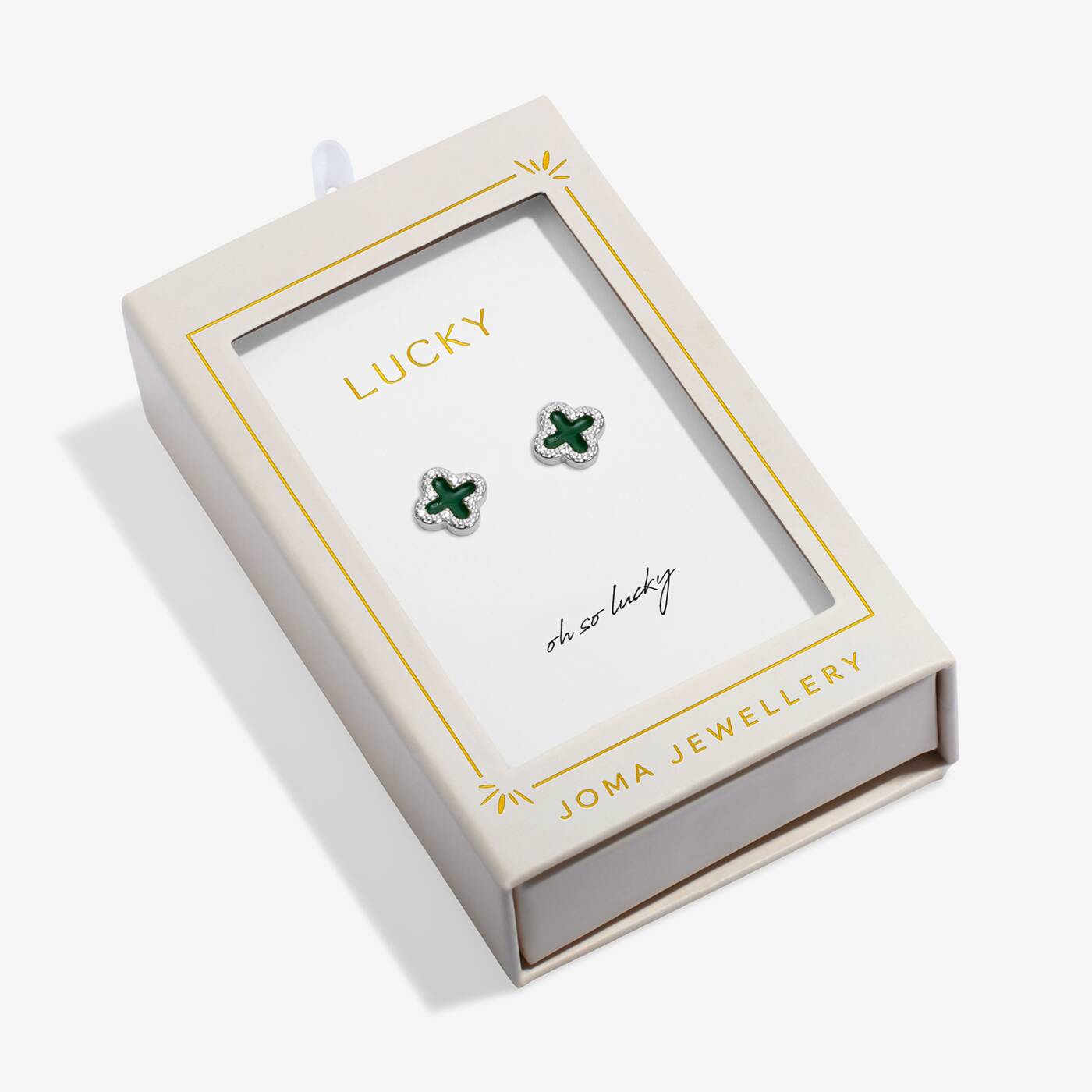 Joma Jewellery Moments To Shine Lucky Silver Plated Stud Earrings