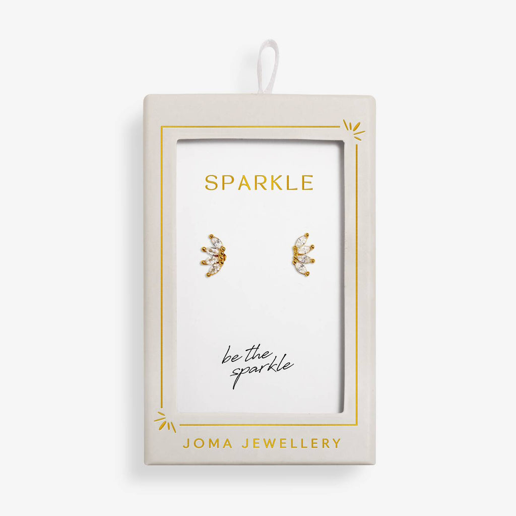 Joma Jewellery Moments To Shine Sparkle Gold Plated Stud Earrings