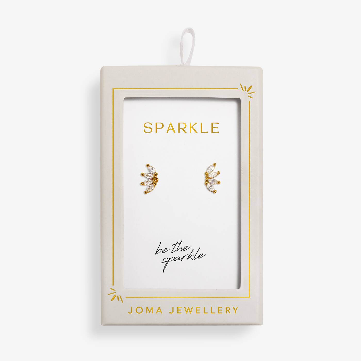 Joma Jewellery Moments To Shine Sparkle Gold Plated Stud Earrings