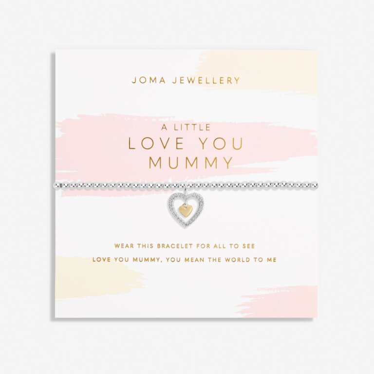 Joma Jewellery Mother's Day A Little Love You Mummy Silver And Gold Plated Bracelet
