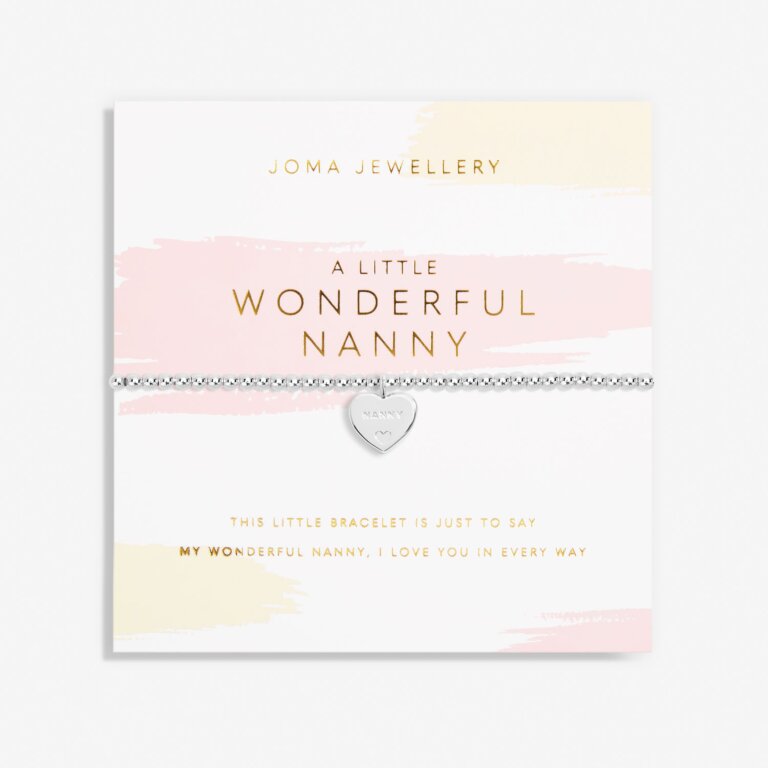Joma Jewellery Mother's Day Grandparent A Little Wonderful Nanny Silver Plated Bracelet