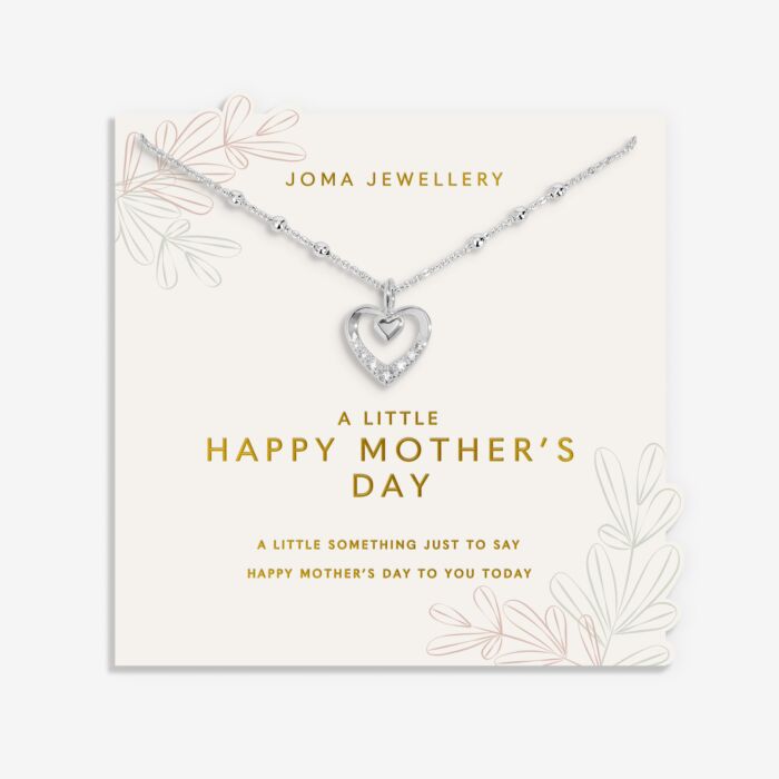 Joma Jewellery Mother's Day Necklace A Little Happy Mother's Day Silver Plated Necklace