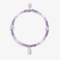 Joma Jewellery My Alphabet B Pink, Lilac & Silver Plated Children's Bracelet