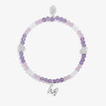 Joma Jewellery My Alphabet M Pink, Lilac & Silver Plated Children's Bracelet