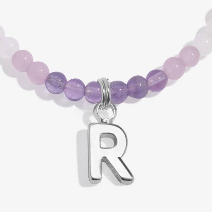 Joma Jewellery My Alphabet R Pink, Lilac & Silver Plated Children's Bracelet