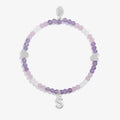 Joma Jewellery My Alphabet S Pink, Lilac & Silver Plated Children's Bracelet