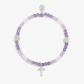 Joma Jewellery My Alphabet T Pink, Lilac & Silver Plated Children's Bracelet