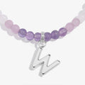 Joma Jewellery My Alphabet W Pink, Lilac & Silver Plated Children's Bracelet