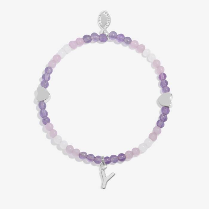 Joma Jewellery My Alphabet Y Pink, Lilac & Silver Plated Children's Bracelet