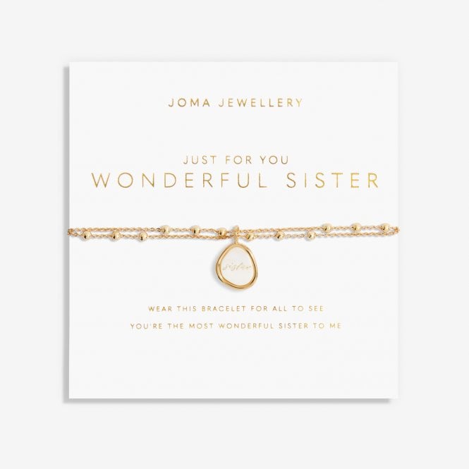 Joma Jewellery My Moments Just For You Wonderful Sister Gold Bracelet