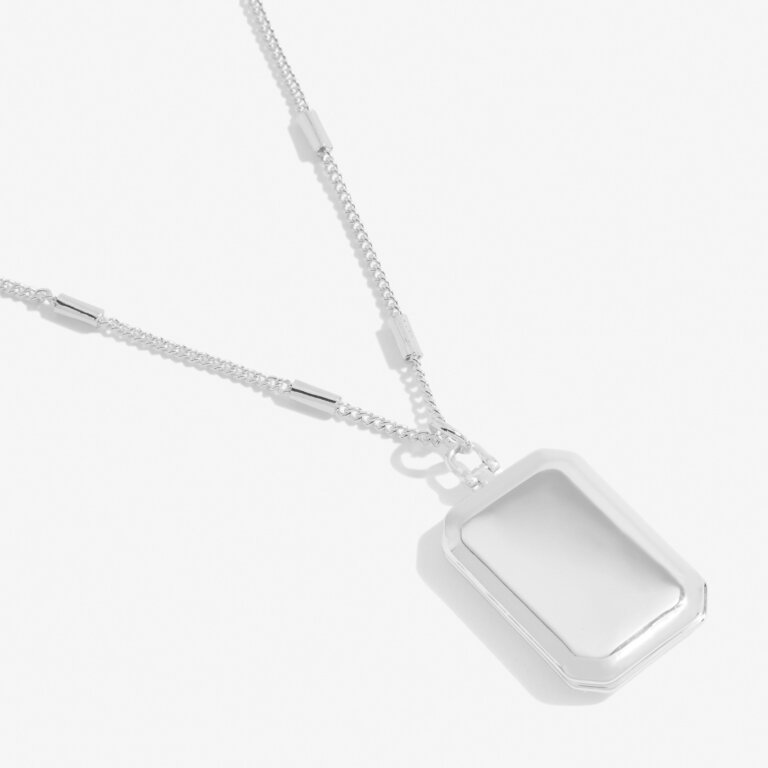 Joma Jewellery My Moments Lockets Follow Your Dreams Rectangle Silver Necklace
