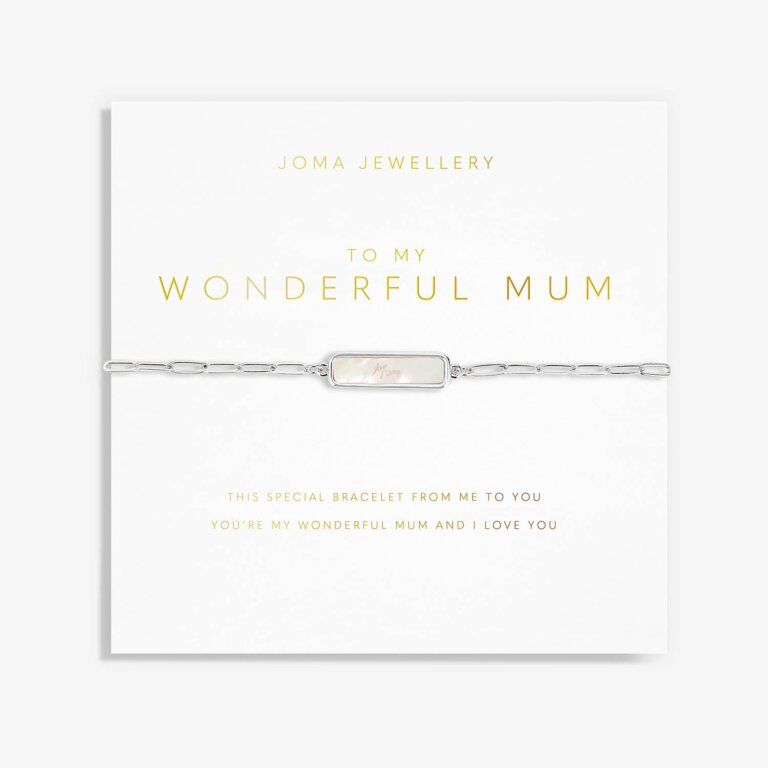 Joma Jewellery My Moments, Mothers Day To My Wonderful Mum Silver Bracelet