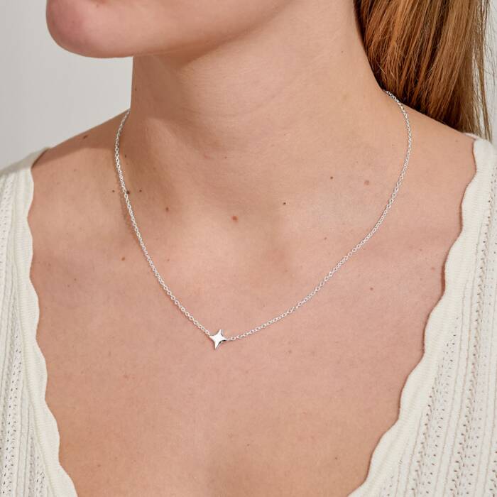 Joma Jewellery Necklace Christmas Cracker Christmas Wishes Silver Plated Necklace
