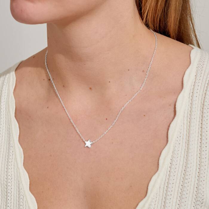 Joma Jewellery Necklace Christmas Cracker Merry Christmas Silver Plated Necklace