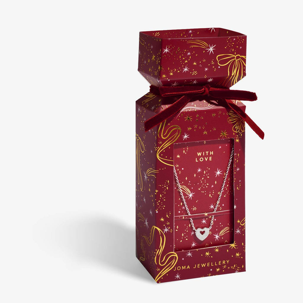 Joma Jewellery Necklace Christmas Cracker Merry Christmas Friend Silver Plated Necklace