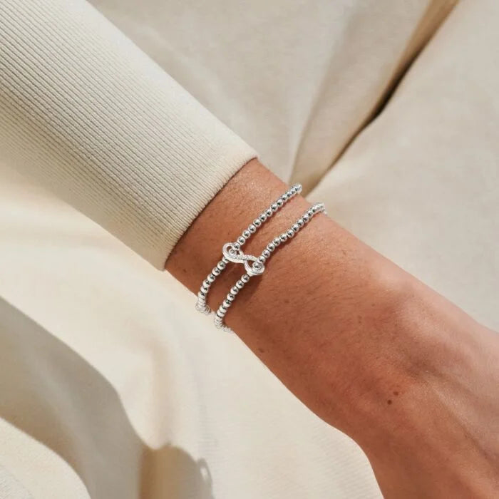 Joma Jewellery Reva Infinity Silver Plated Linked Bracelets