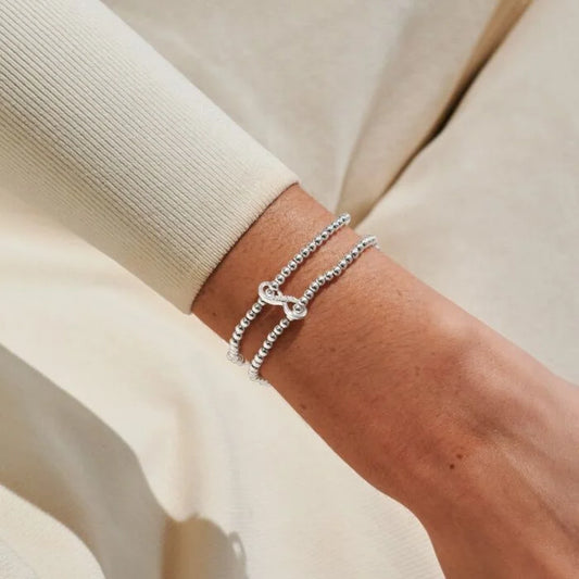 Joma Jewellery Reva Infinity Silver Plated Linked Bracelets