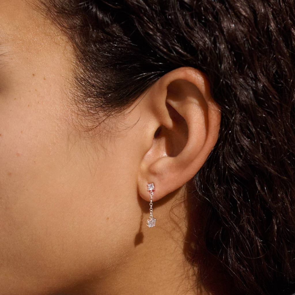 Joma Jewellery Sending Love And Wishes Cz Cluster Gold Plated Stud Earrings