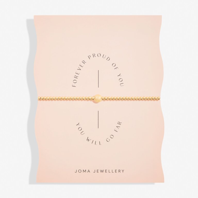 Joma Jewellery Share Happiness Forever Proud Of You, You Will Go Far Gold Plated Bracelet
