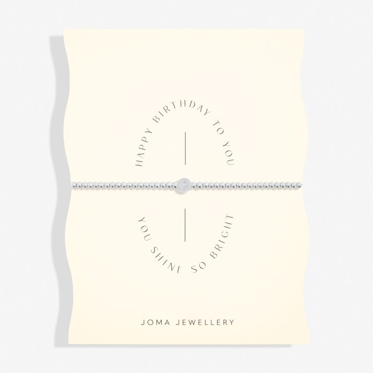 Joma Jewellery Share Happiness Happy Birthday To You, You Shine So Bright Silver Plated Bracelet