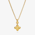 Joma Jewellery Signature Clover Collection Textured Clover Gold Plated Necklace