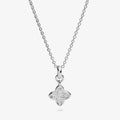 Joma Jewellery Signature Clover Collection Textured Clover Silver Plated Necklace