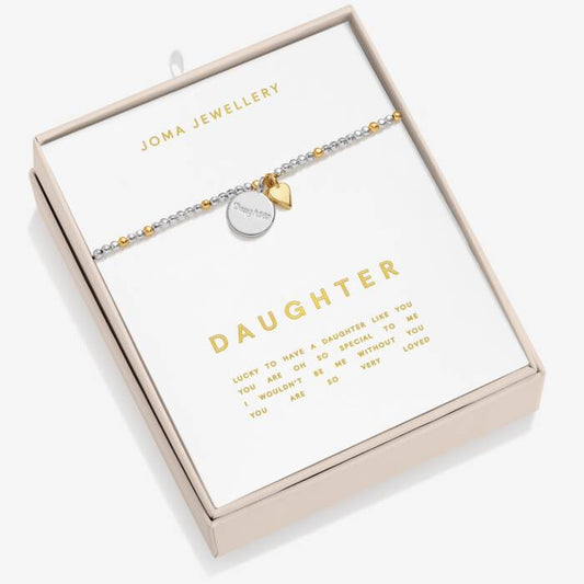 Joma Jewellery So Loved Daughter Silver & Gold  Plated Bracelet