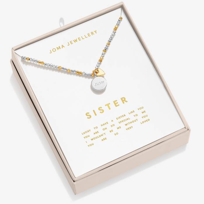 Joma Jewellery So Loved Sister Silver & Gold Plated Necklace