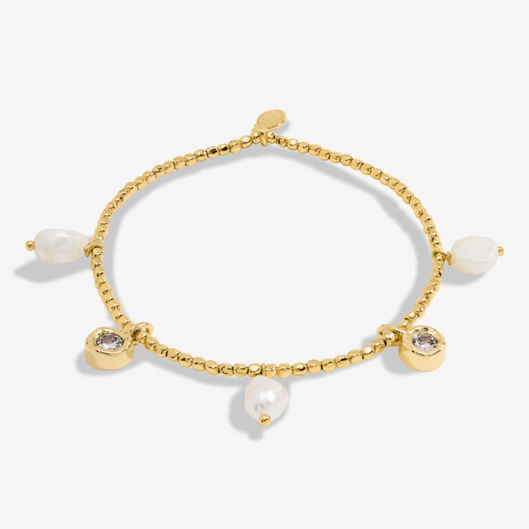 Joma Jewellery Solaria Baroque Pearl Gold Plated Bracelet