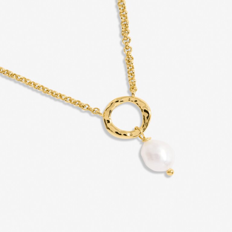 Joma Jewellery Solaria Baroque Pearl Gold Plated Cz Necklace