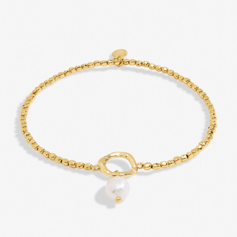 Joma Jewellery Solaria Baroque Pearl Gold Plated Loop Bracelet