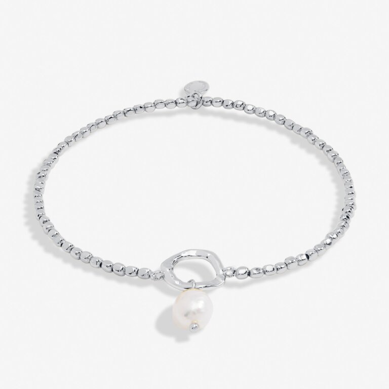 Joma Jewellery Solaria Baroque Pearl Silver Plated Loop Bracelet