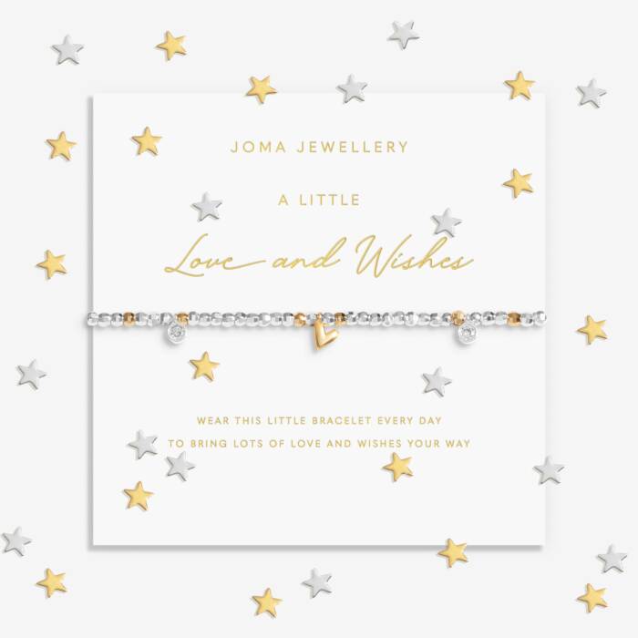 Joma Jewellery Sparkle Confetti A Little Love And Wishes Silver & Gold Plated Bracelet