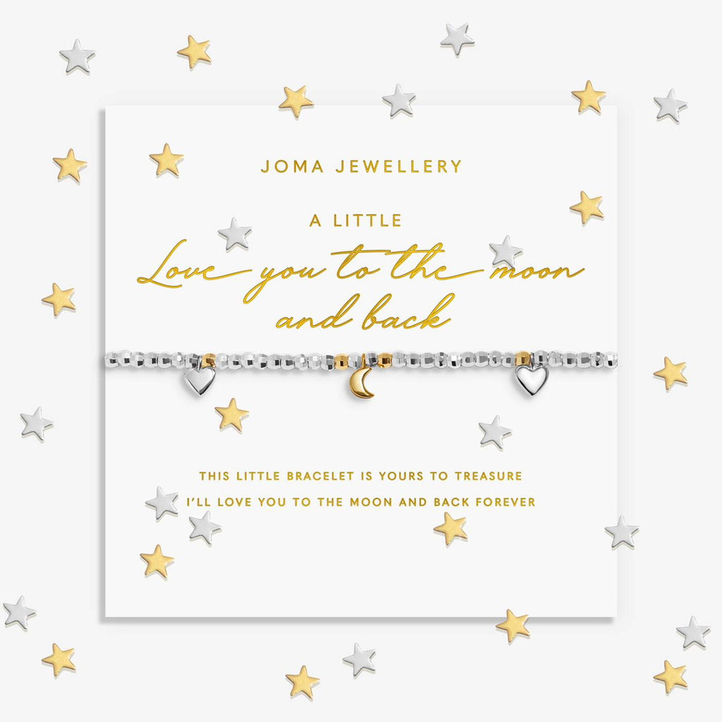 Joma Jewellery Sparkle Confetti A Little Love You To The Moon And Back Silver & Gold Plated Bracelet