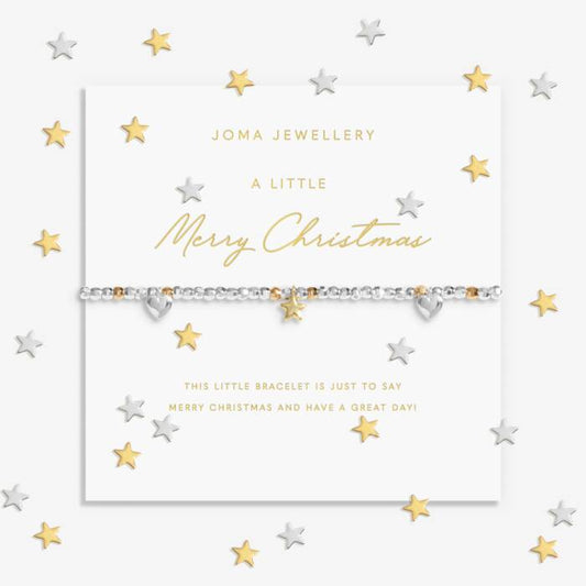 Joma Jewellery Sparkle Confetti A Little Merry Christmas Silver & Gold Plated Bracelet