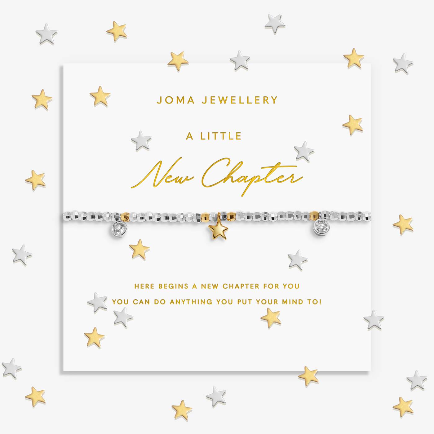 Joma Jewellery Sparkle Confetti A Little New Chapter Silver & Gold Plated Bracelet