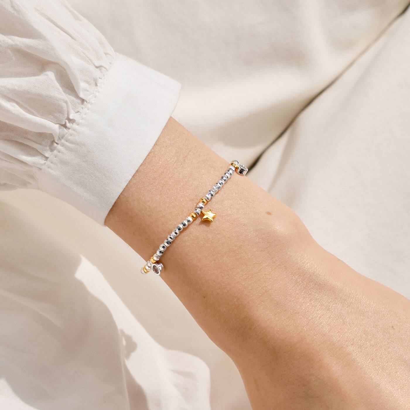 Joma Jewellery Sparkle Confetti A Little New Chapter Silver & Gold Plated Bracelet