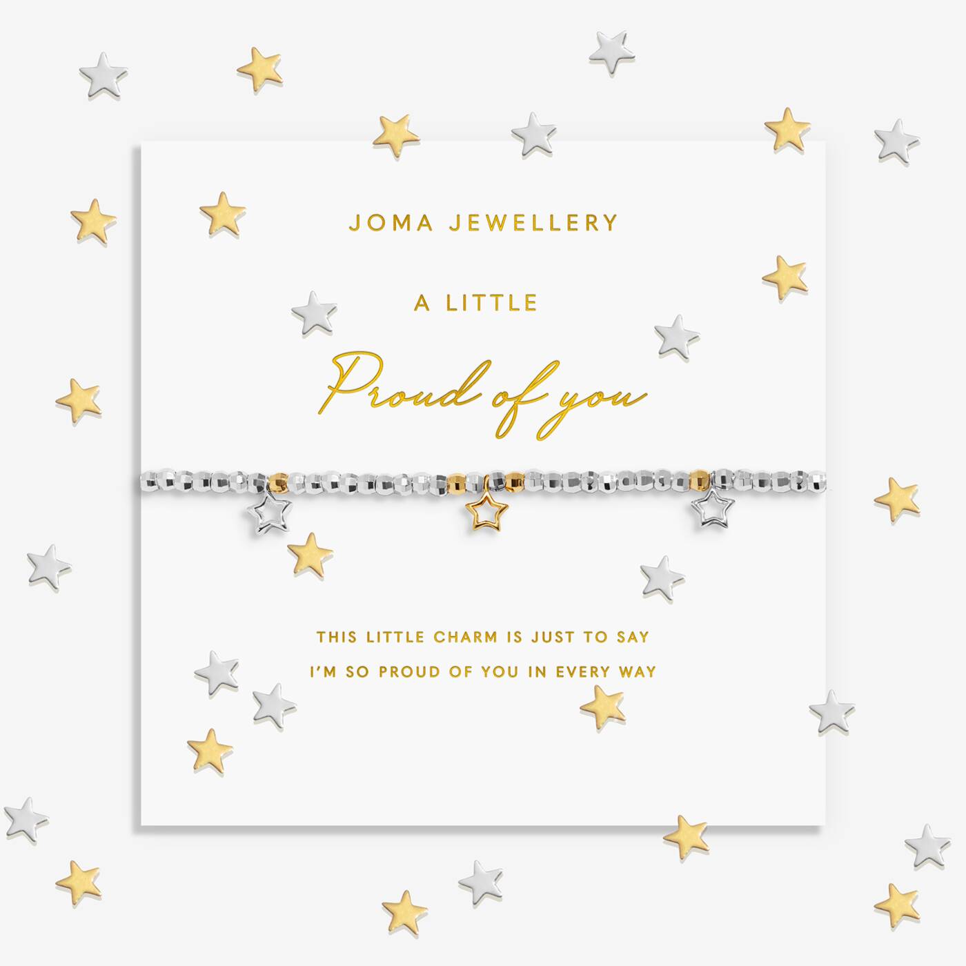 Joma Jewellery Sparkle Confetti A Little Proud Of You Silver & Gold Plated Bracelet