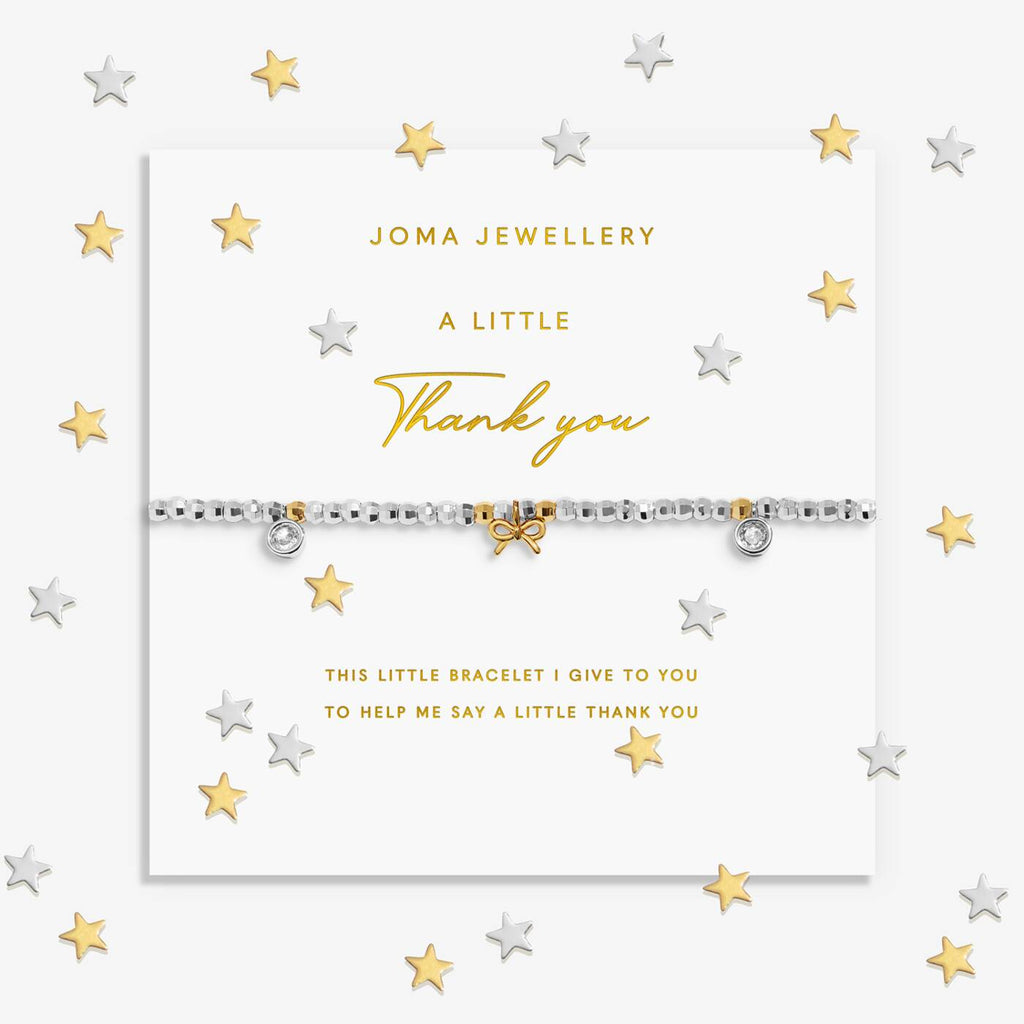 Joma Jewellery Sparkle Confetti A Little Thank You Silver & Gold Plated Bracelet