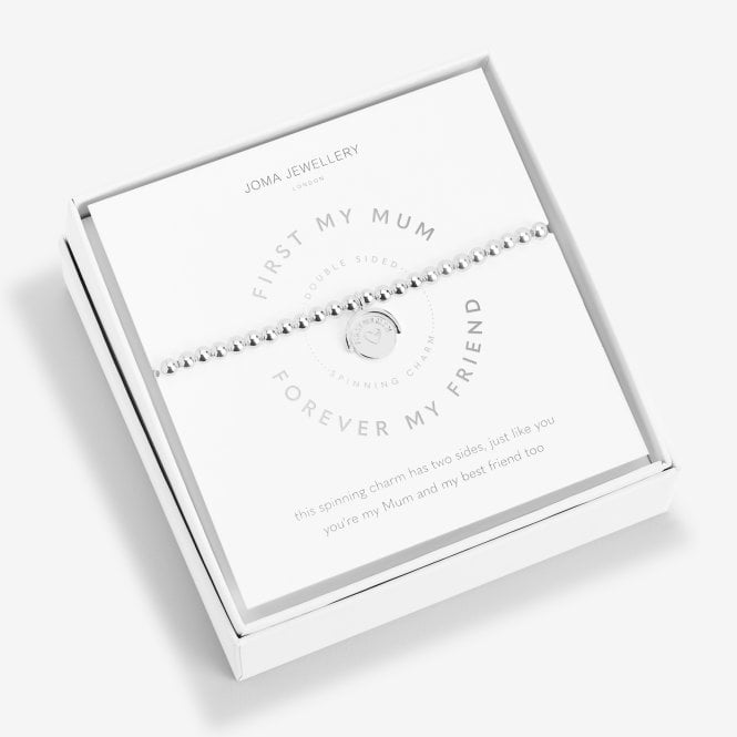 Joma Jewellery Spinning Boxed A Littles Hip Hip Hooray Its Your Birthday Silver Bracelet