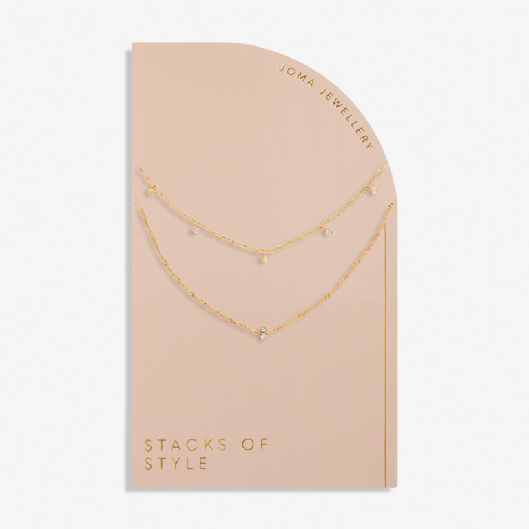 Joma Jewellery Stacks Of Style CZ Gold Necklace