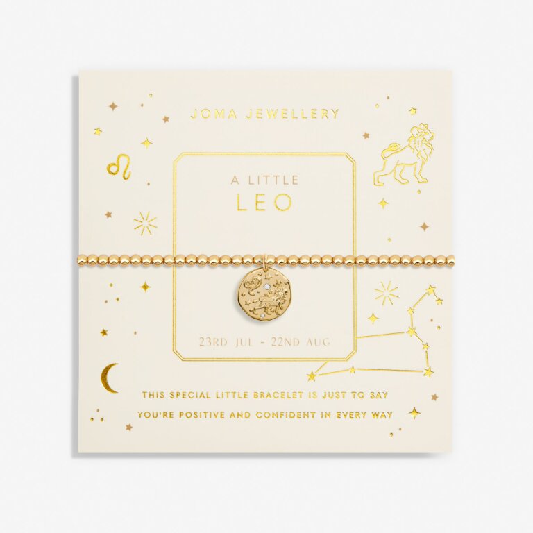 Joma Jewellery Star Sign A Little Leo Gold Plated Bracelet