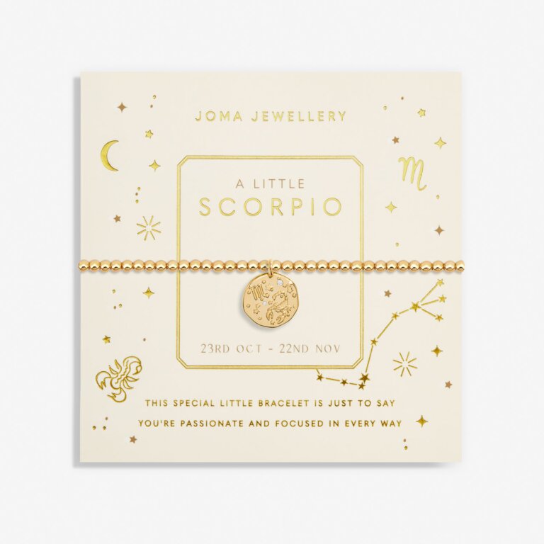 Joma Jewellery Star Sign A Little Scorpio Gold Plated Bracelet