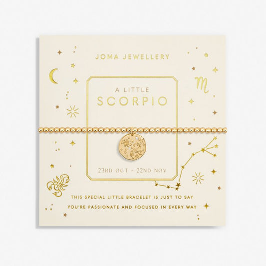 Joma Jewellery Star Sign A Little Scorpio Gold Plated Bracelet