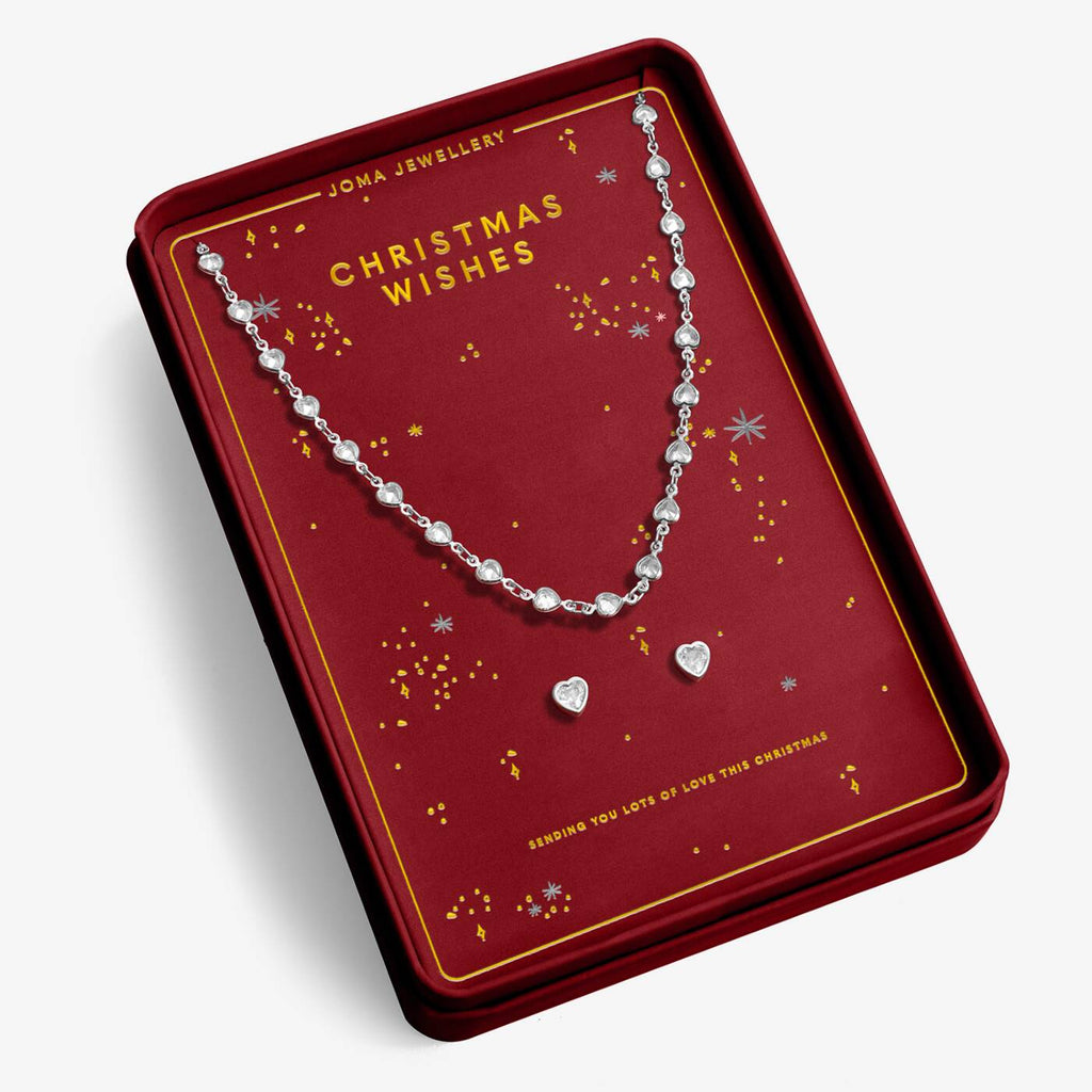 Joma Jewellery With Love Set Christmas Wishes Silver Plated Necklace & Earrings