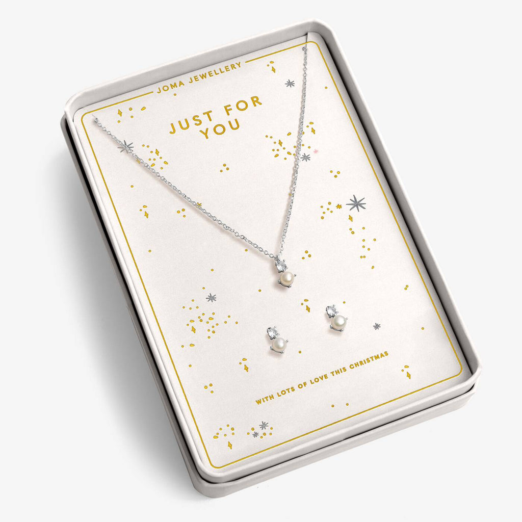 Joma Jewellery With Love Set Just For You Silver Plated Necklace & Earrings