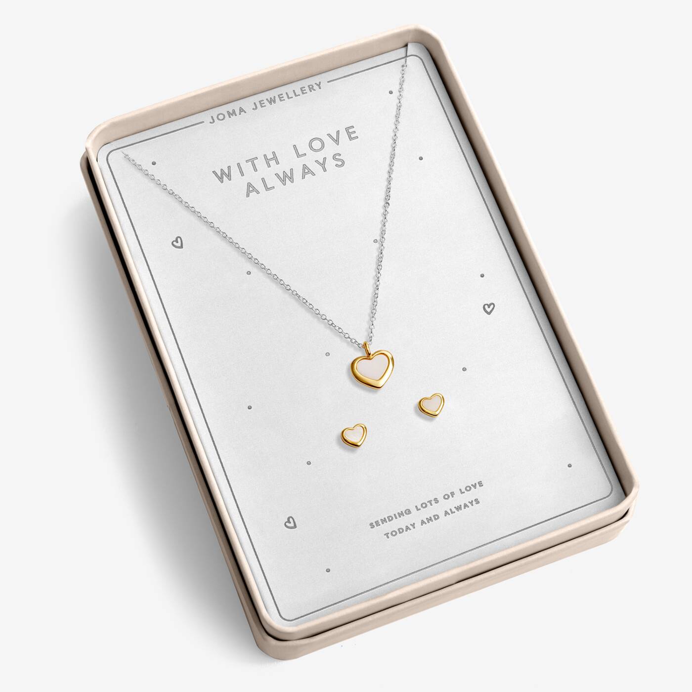 Joma Jewellery With Love Set With Love Always Silver & Gold Plated Necklace & Earrings